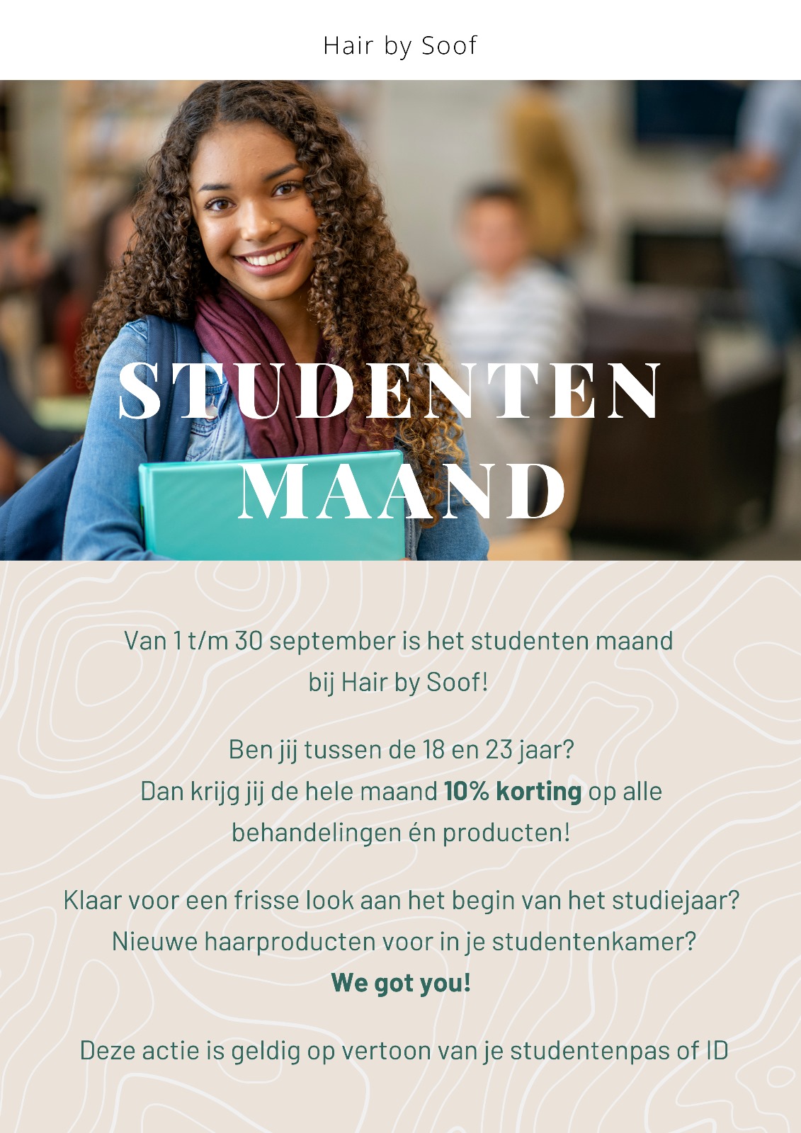 Studentenmaand bij Hair by Soof